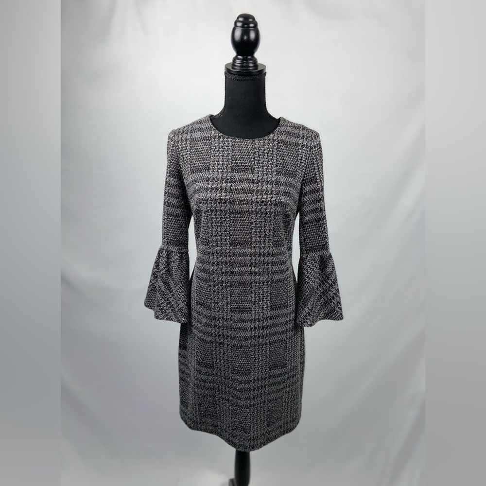 Calvin Klein dress Belle sleeves Size 10 Gray& Black